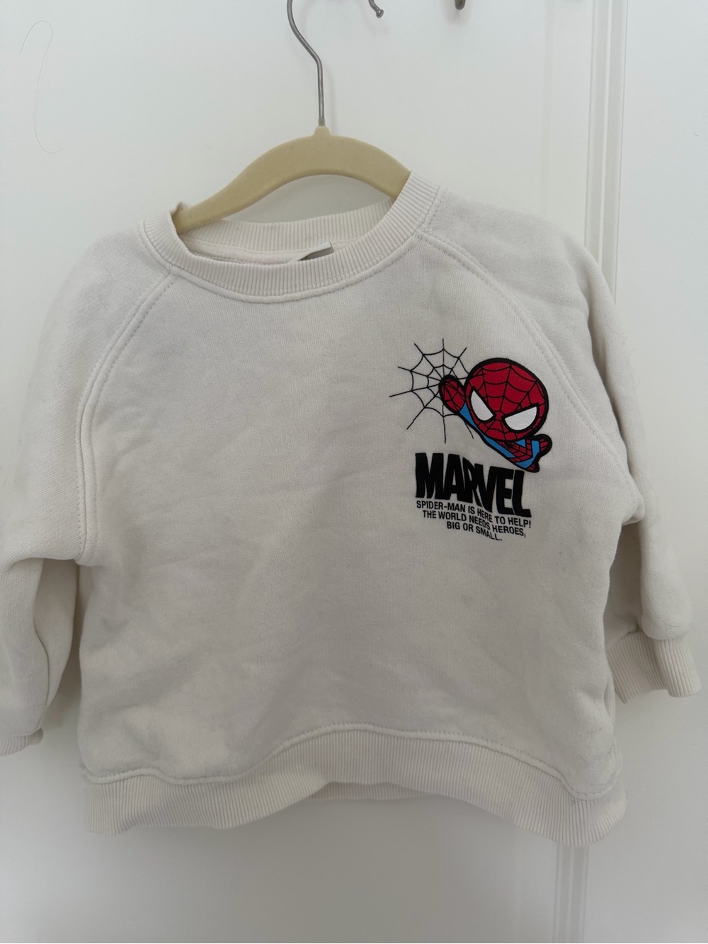 Zara Marvel Red & Cream Spider-Man Pullover Sweatshirt